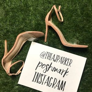 Clear Panel Nude Pink Heels 8.5 NWOT